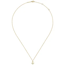 Discount Gabriel & Co. 14K Yellow Gold Anchor Pendant Necklace