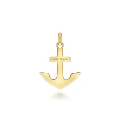 Discount Gabriel & Co. 14K Yellow Gold Anchor Pendant with Diamonds