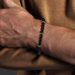 Discount Gabriel & Co. 14K Yellow Gold and 6mm Black Onyx Beaded Bracelet