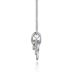 Gabriel & Co. 14K Yellow Gold and 925 Sterling Silver Bujukan Pendant Necklace