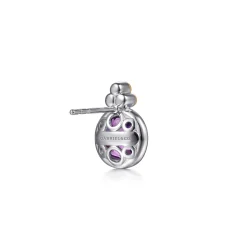 Hot Gabriel & Co. 14K Yellow Gold and 925 Sterling Silver Bujukan Round Amethyst Stud Earrings