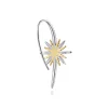 Outlet Gabriel & Co. 14K Yellow Gold and 925 Sterling Silver Bujukan White Sapphire Starburst Drop Earrings