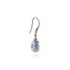 Outlet Gabriel & Co. 14K Yellow Gold and 925 Sterling Silver Bujukan Blue Topaz Drop Earrings