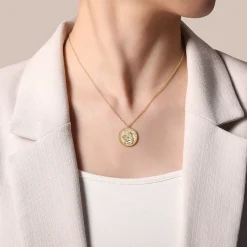 Gabriel & Co. 14K Yellow Gold Angel Pendant Necklace