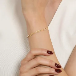 Online Gabriel & Co. 14K Yellow Gold Beaded Link Chain Bracelet-Bujukan