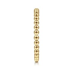 Hot Gabriel & Co. 14K Yellow Gold Beaded Stackable Ring-Bujukan