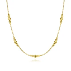 Outlet Gabriel & Co. 14K Yellow Gold Beaded Station Necklace-Bujukan