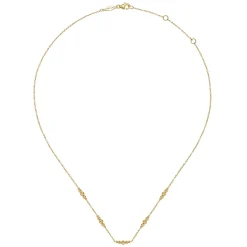 Outlet Gabriel & Co. 14K Yellow Gold Beaded Station Necklace-Bujukan