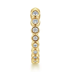 Online Gabriel & Co. 14K Yellow Gold Bezel Set Pear and Round Open Diamond Eternity Band - 0.48 ct