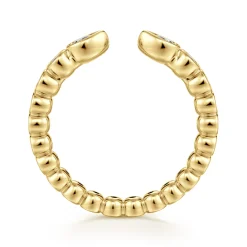 Online Gabriel & Co. 14K Yellow Gold Bezel Set Pear and Round Open Diamond Eternity Band - 0.52 ct