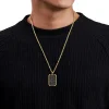 Gabriel & Co. 14K Yellow Gold Black Diamond Dog Tag Pendant
