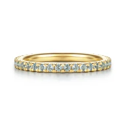 Hot Gabriel & Co. 14K Yellow Gold Blue Topaz Stacklable Ring