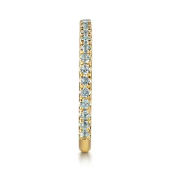 Hot Gabriel & Co. 14K Yellow Gold Blue Topaz Stacklable Ring