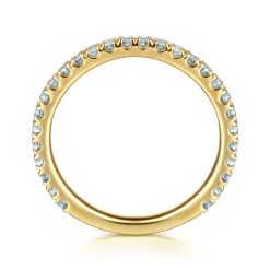 Hot Gabriel & Co. 14K Yellow Gold Blue Topaz Stacklable Ring