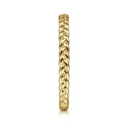 Sale Gabriel & Co. 14K Yellow Gold Braided Stackable Ring