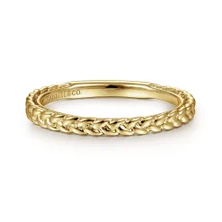 Sale Gabriel & Co. 14K Yellow Gold Braided Stackable Ring