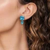 Clearance Gabriel & Co. 14K Yellow Gold Bujukan and Blue Topaz Stud Drop Earrings