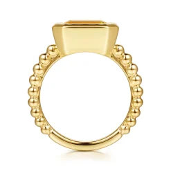 Clearance Gabriel & Co. 14K Yellow Gold Bujukan and Citrine Stackable Ring