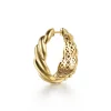 Hot Gabriel & Co. 14K Yellow Gold Bujukan and Diamond Intricate Hoop Earrings