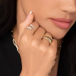 Sale Gabriel & Co. 14K Yellow Gold Bujukan and Scallop Cigar Band