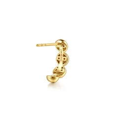 Discount Gabriel & Co. 14K Yellow Gold Bujukan Ball J Hoop Earrings