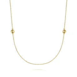 Outlet Gabriel & Co. 14K Yellow Gold Bujukan Ball Station Necklace