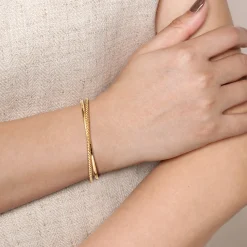 New Gabriel & Co. 14K Yellow Gold Bujukan Bangle