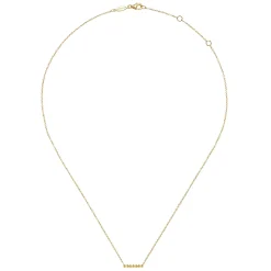 Gabriel & Co. 14K Yellow Gold Bujukan Beaded Bar Necklace