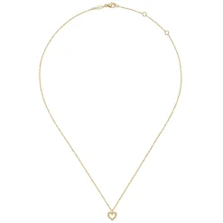 Online Gabriel & Co. 14K Yellow Gold Bujukan Bead Open Heart Pendant Necklace