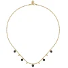 Discount Gabriel & Co. 14K Yellow Gold Bujukan Beads and Onyx Droplet Necklace
