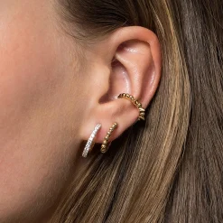 Clearance Gabriel & Co. 14K Yellow Gold Bujukan Bead Single Ear Cuff Earring