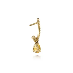 Discount Gabriel & Co. 14K Yellow Gold Bujukan Citrine J Hoop Earrings