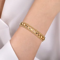 Sale Gabriel & Co. 14K Yellow Gold Bujukan Cuff Bracelet