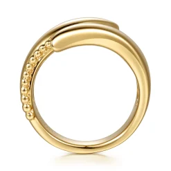 Clearance Gabriel & Co. 14K Yellow Gold Bujukan Curved Bypass Ring