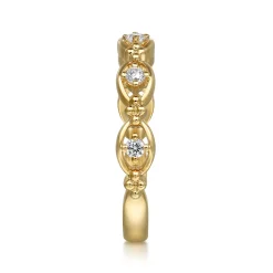 Gabriel & Co. 14K Yellow Gold Bujukan Diamond Stackable Ring