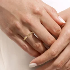 Gabriel & Co. 14K Yellow Gold Bujukan Diamond Stackable Ring
