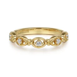 Gabriel & Co. 14K Yellow Gold Bujukan Diamond Stackable Ring