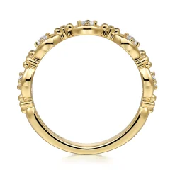 Gabriel & Co. 14K Yellow Gold Bujukan Diamond Stackable Ring