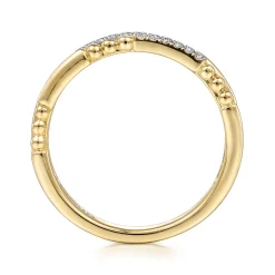 Online Gabriel & Co. 14K Yellow Gold Bujukan Diamond Stackable Ring