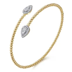Sale Gabriel & Co. 14K Yellow Gold Bujukan Diamond Bangle