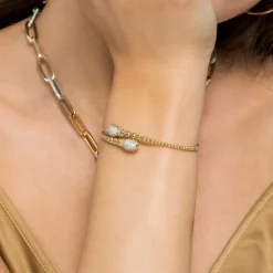 Outlet Gabriel & Co. 14K Yellow Gold Bujukan Diamond Bangle