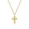 Discount Gabriel & Co. 14K Yellow Gold Bujukan Diamond Cross Pendant Necklace