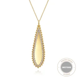 Outlet Gabriel & Co. 14K Yellow Gold Bujukan Diamond Necklace