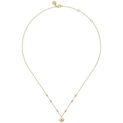 New Gabriel & Co. 14K Yellow Gold Bujukan Evil Eye Pendant Necklace