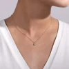 Discount Gabriel & Co. 14K Yellow Gold Bujukan Floating Diamond Pendant Necklace