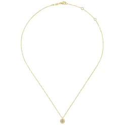 Discount Gabriel & Co. 14K Yellow Gold Bujukan Floating Diamond Pendant Necklace