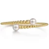 Clearance Gabriel & Co. 14K Yellow Gold Bujukan Fresh Water Pearl Bangle