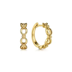 Sale Gabriel & Co. 14K Yellow Gold Bujukan Huggie Earrings