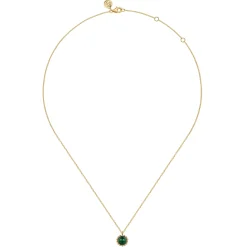 Hot Gabriel & Co. 14K Yellow Gold Bujukan Malachite Pendant Necklace