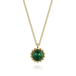 Hot Gabriel & Co. 14K Yellow Gold Bujukan Malachite Pendant Necklace